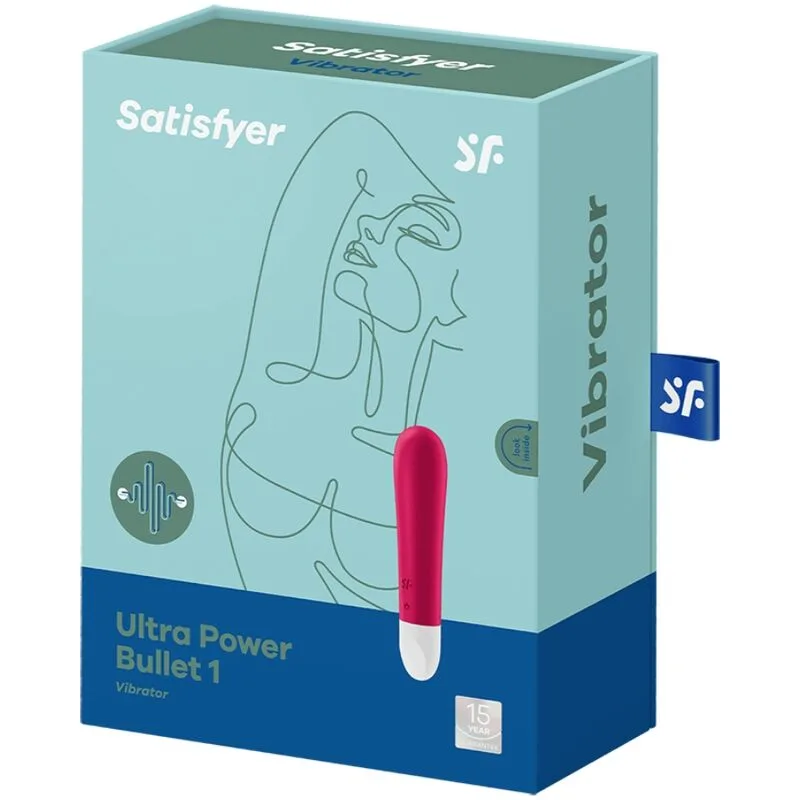 satisfyer - ultra power bullet 1 bala vibradora roja imagen 3 | karma sex & shop