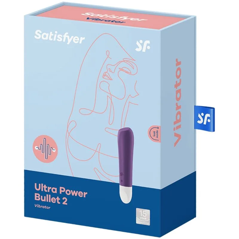 satisfyer - ultra power bullet 2 bala vibradora morada imagen 3 | karma sex & shop
