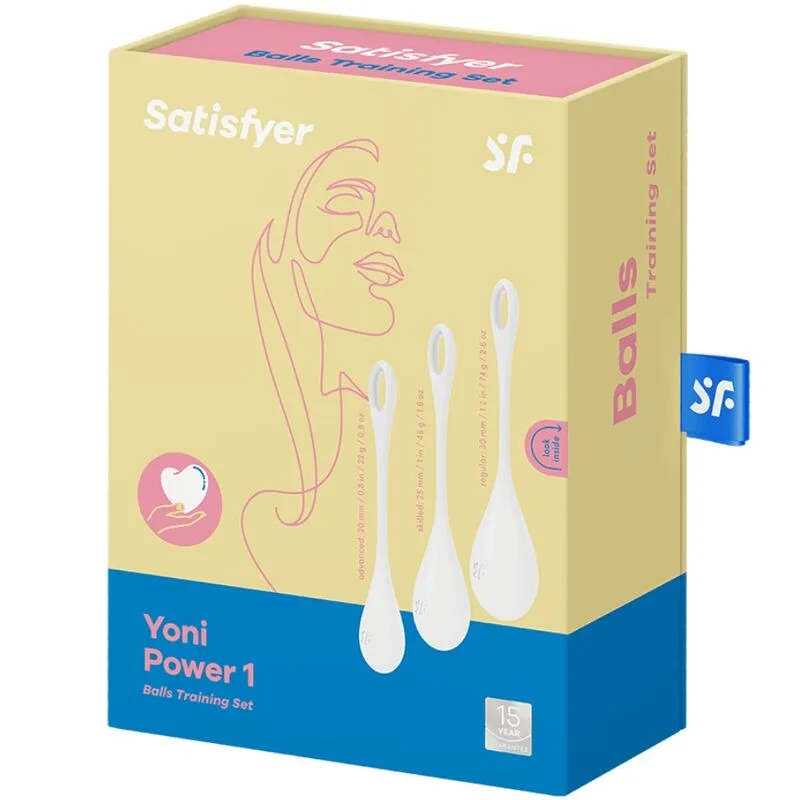 satisfyer - yoni power 1 kit de entrenamiento blanco imagen 4 | karma sex & shop