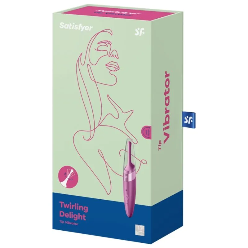 satisfyer - twirling delight estimulador clitoris morado imagen 3 | karma sex & shop