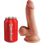 king cock - plus 3d dildo con testículos 17 cm imagen 2 | karma sex & shop