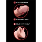 king cock - plus 3d dildo swinging balls 15.2 cm natural imagen 6 | karma sex & shop