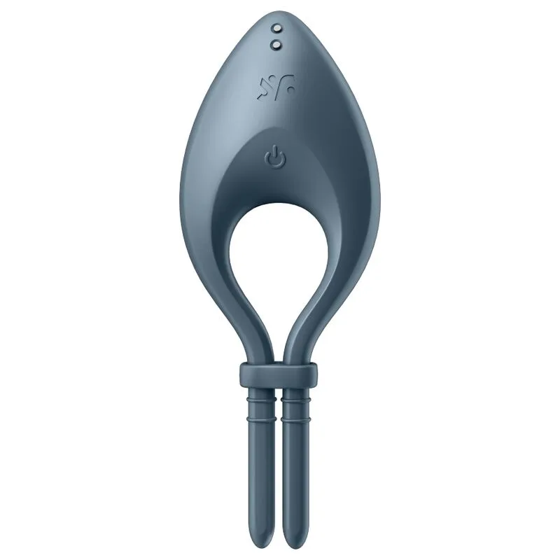 satisfyer - bullseye anillo vibrador app gris imagen 2 | karma sex & shop