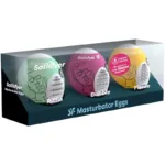 satisfyer - 3 huevos masturbadores riffle, bubble & fierce imagen 2 | karma sex