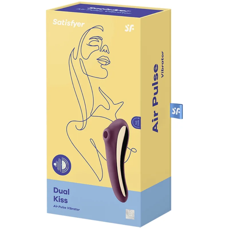 satisfyer - dual kiss estimulador clitoris purpura imagen 4 | karma sex & shop