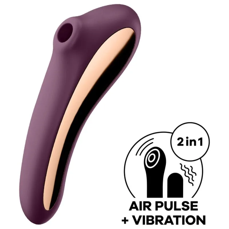 satisfyer - dual kiss estimulador clitoris purpura imagen 2 | karma sex & shop