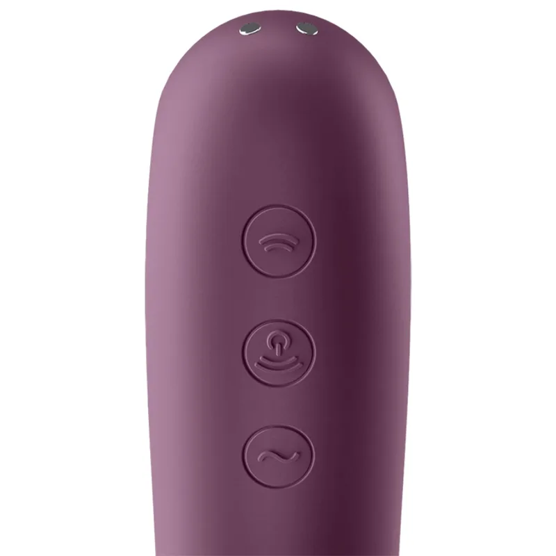 satisfyer - dual kiss estimulador clitoris purpura imagen 3 | karma sex & shop