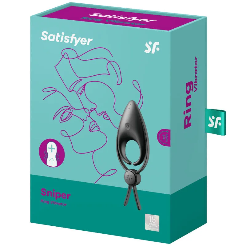 satisfyer - sniper anillo vibrador negro imagen 3 | karma sex & shop