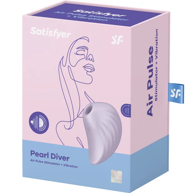 satisfyer - pearl diver estimulador y vibrador violeta imagen 4 | karma sex & shop