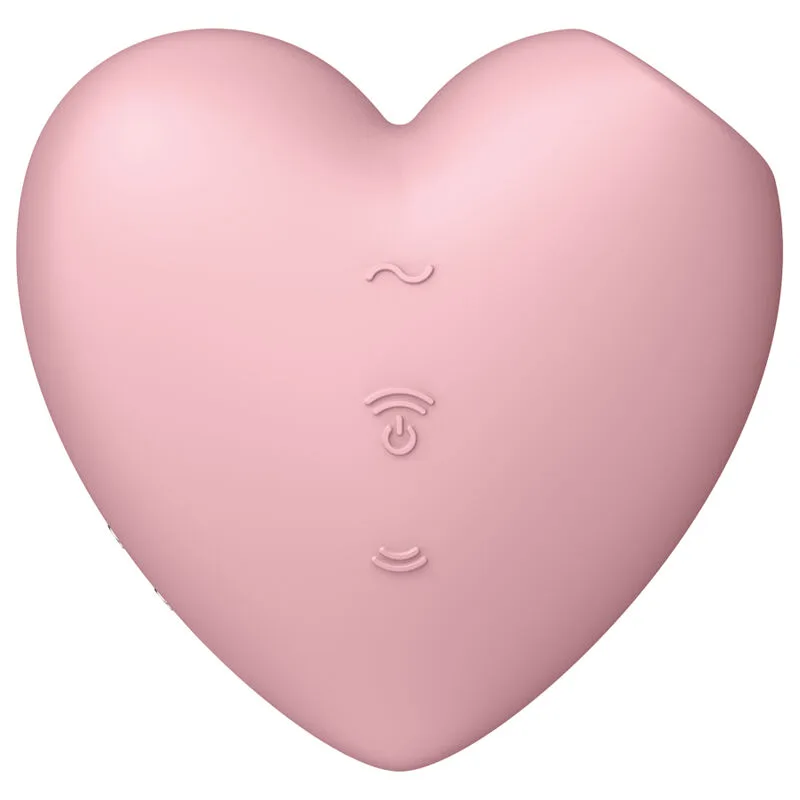 satisfyer - cutie heart estimulador y vibrador rosa imagen 2 | karma sex & shop