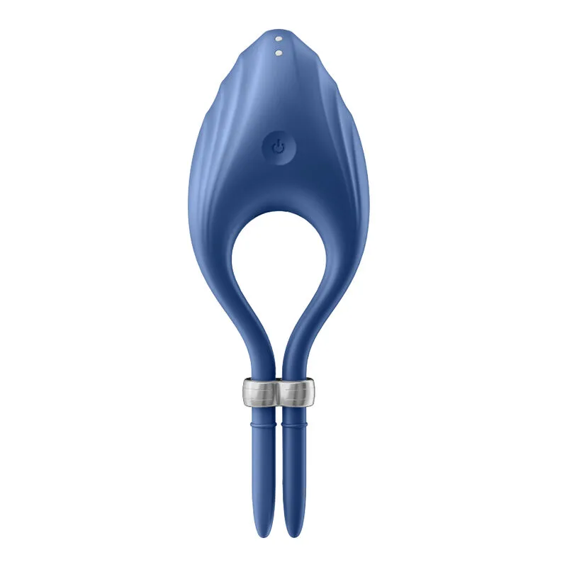 satisfyer - duelist anillo vibrador azul imagen 2 | karma sex & shop