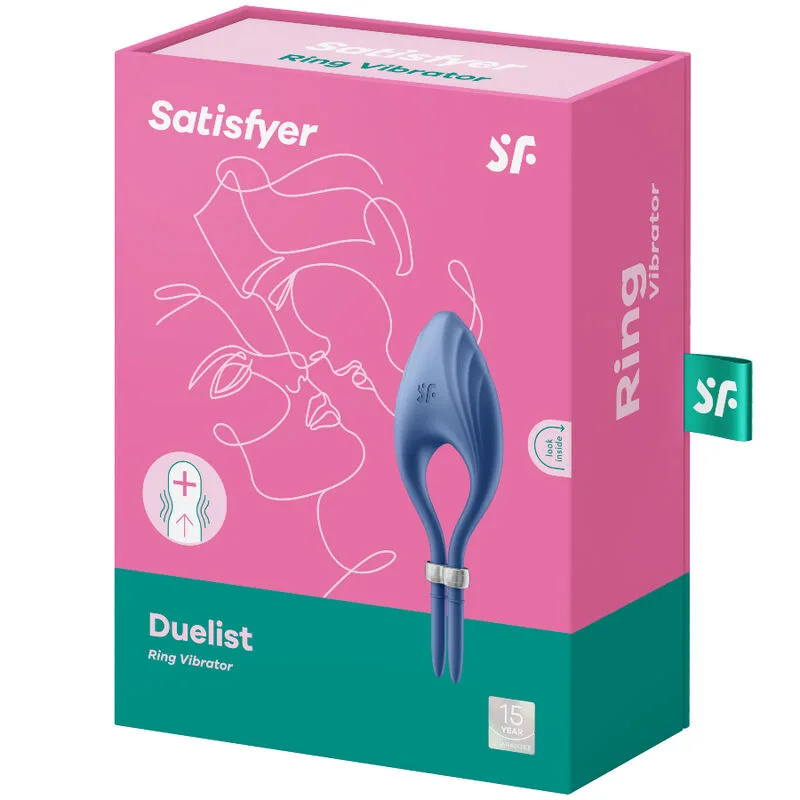satisfyer - duelist anillo vibrador azul imagen 4 | karma sex & shop