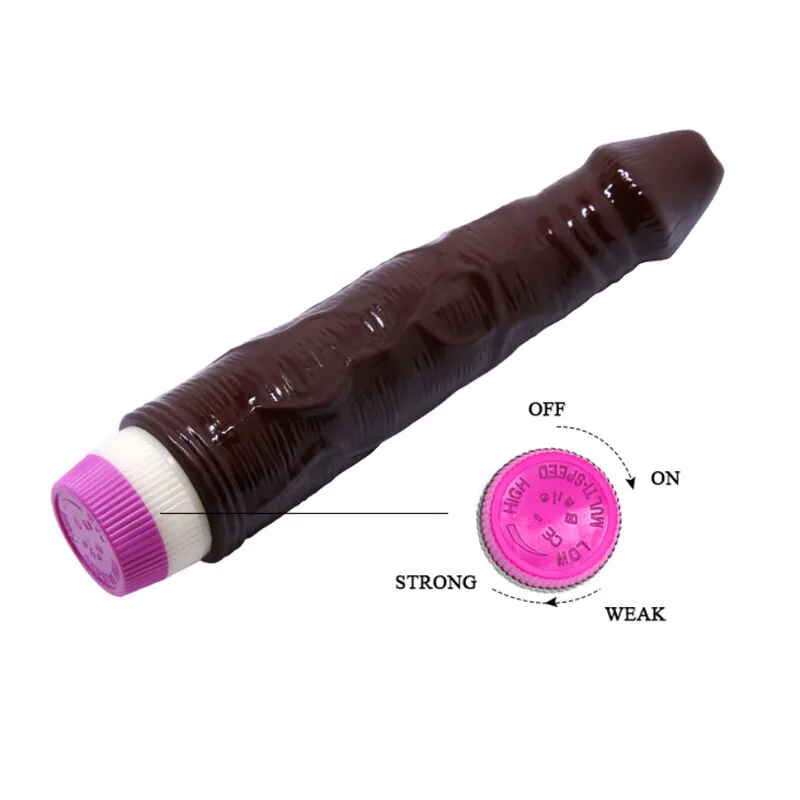 baile - waves of pleasure vibrador 23 cm marrón imagen 4 | karma sex & shop