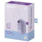 satisfyer - pro to go 2 estimulador y vibrador doble violeta imagen 5 | karma sex