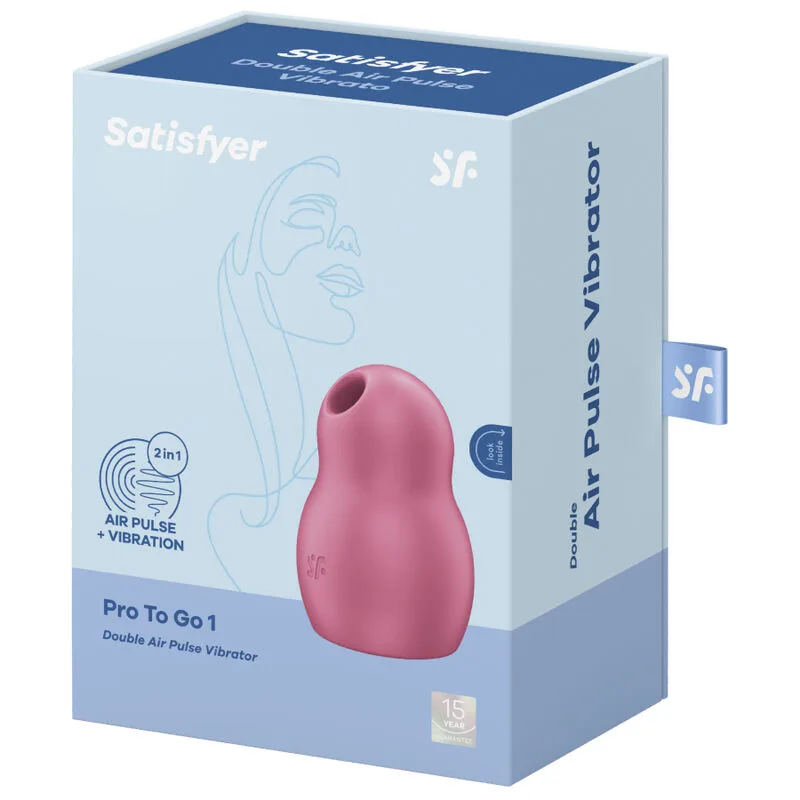 satisfyer - pro to go 1 estimulador y vibrador doble rojo imagen 4 | karma sex & shop