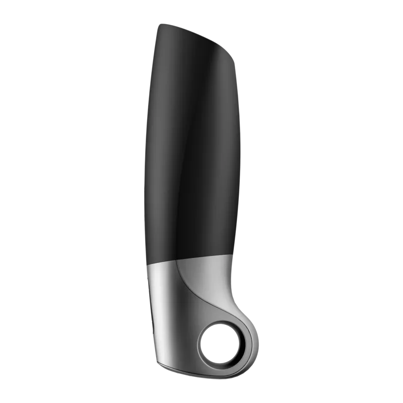 satisfyer - power masturbator negro y plata imagen 3 | karma sex & shop
