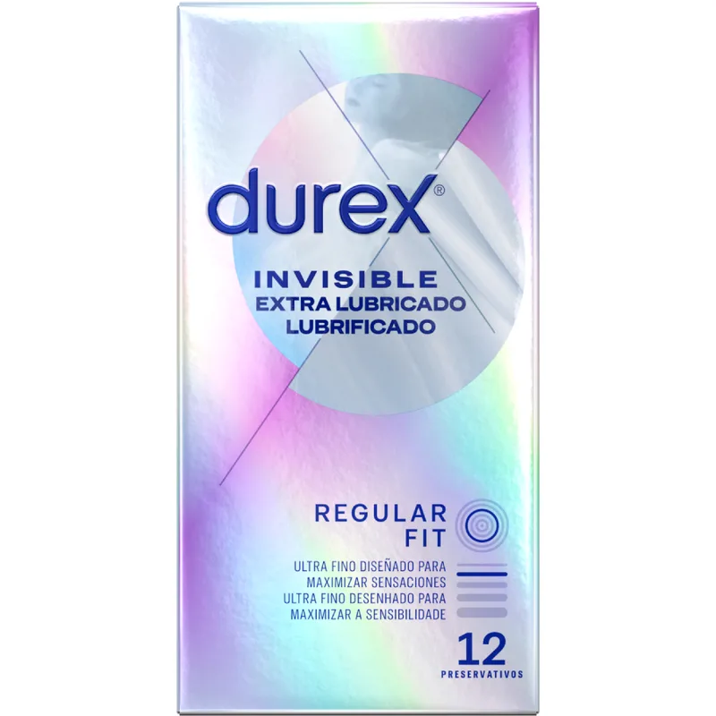 durex - invisible extra lubricado 12 unidades imagen 2 | karma sex & shop