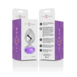 intense - plug anal metal aluminio con cristal violeta talla s imagen 6 | karma sex & shop
