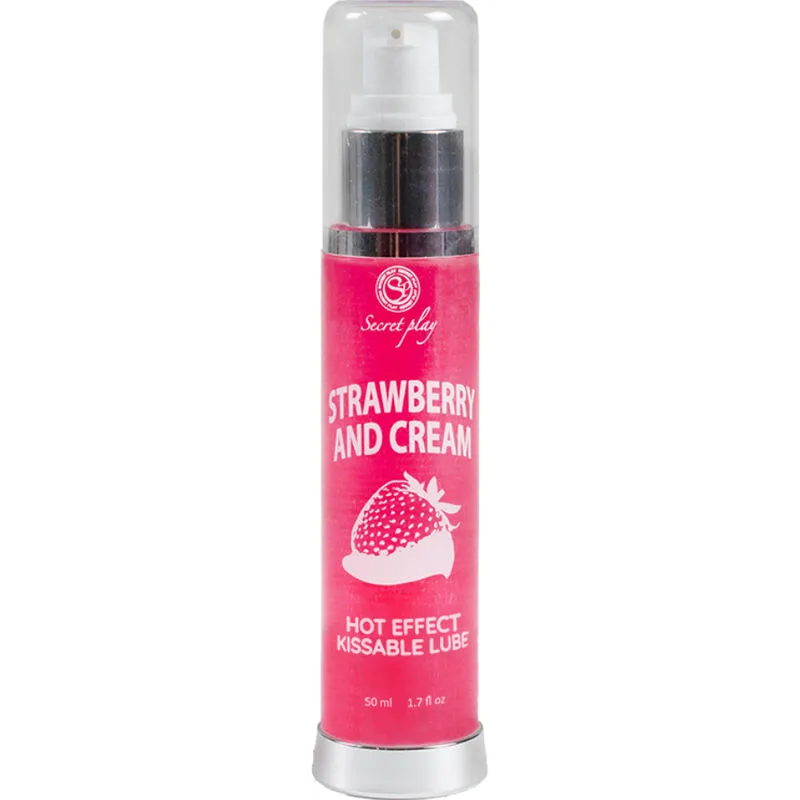 secretplay - lubricante 2-1 efecto calor fresa&nata 50 ml imagen 2 | karma sex & shop
