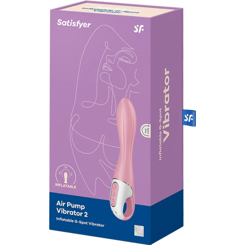 satisfyer - air pump vibrator 2 rosa imagen 6 | karma sex & shop