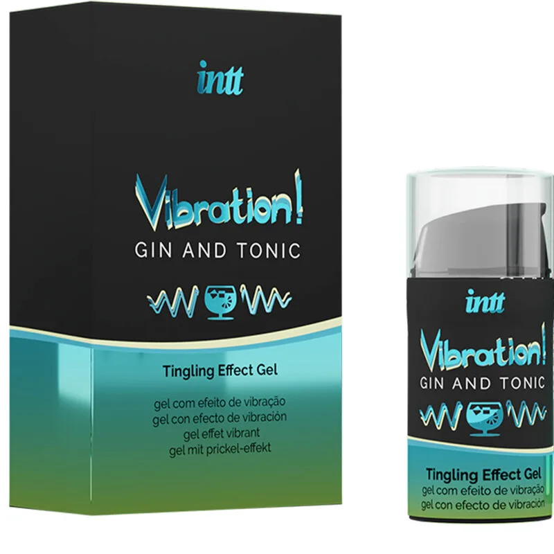 intt - potente estimulante íntimo gel vibrador liquido gin & tonic 15ml imagen 2 | karma sex & shop