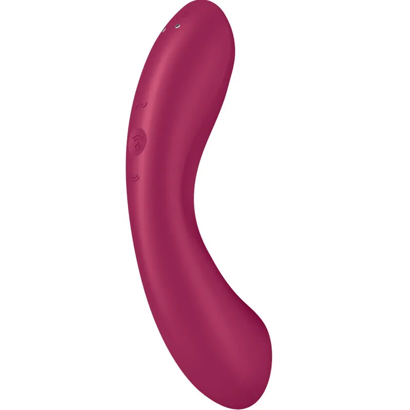 satisfyer - curve trinity 1 air pulse vibration rojo imagen 5 | karma sex & shop