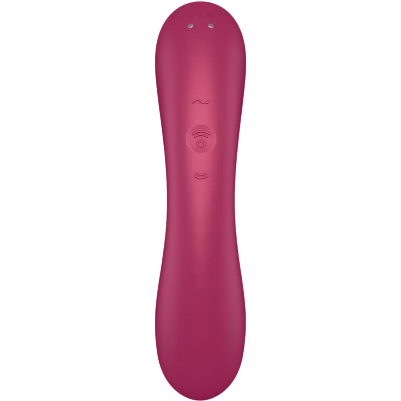 satisfyer - curve trinity 1 air pulse vibration rojo imagen 6 | karma sex & shop