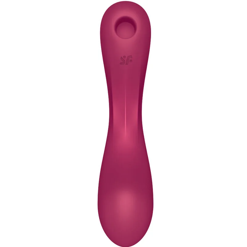 satisfyer - curve trinity 1 air pulse vibration rojo imagen 4 | karma sex & shop