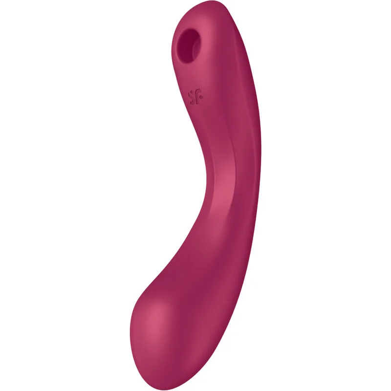 satisfyer - curve trinity 1 air pulse vibration rojo imagen 3 | karma sex & shop