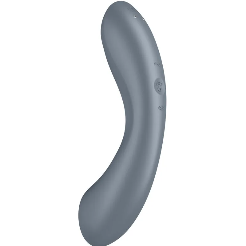 satisfyer - curve trinity 1 air pulse vibration gris imagen 9 | karma sex & shop