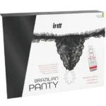 intt releases - panty brasileña negra con perlas y gel lubricante 50 ml imagen 1 | karma sex