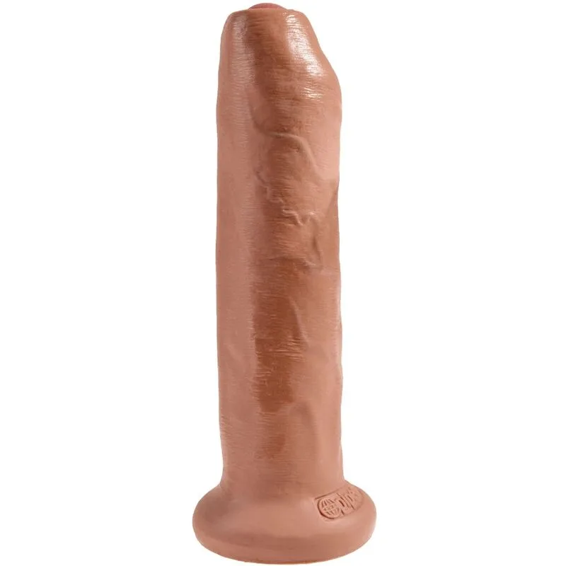 king cock - pene realístico con prepucio 17.8 cm caramelo imagen 1 | karma sex & shop