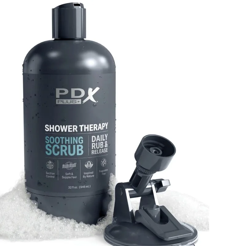 pdx plus - masturbador stroker diseño discreto de bote champu soothing scrub imagen 5 | karma sex & shop