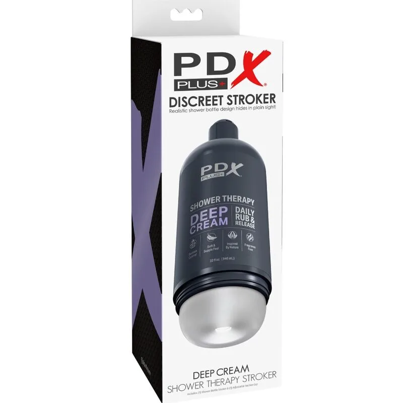 pdx plus - masturbador stroker diseño discreto de bote champu deep cream imagen 6 | karma sex & shop