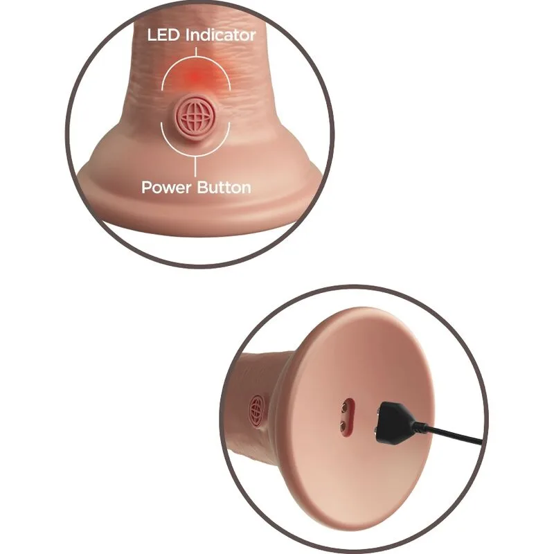 king cock - élite dildo realístico vibrador & silicona 20.3 cm imagen 4 | karma sex & shop