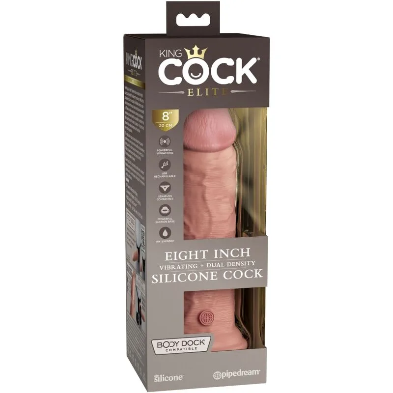 king cock - élite dildo realístico vibrador & silicona 20.3 cm imagen 5 | karma sex & shop