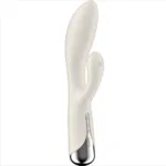satisfyer - spinning rabbit 1 estimulacion clitoris y punto g beige imagen 1 | karma sex
