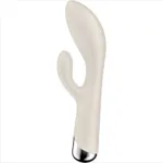 satisfyer - spinning rabbit 1 estimulacion clitoris y punto g beige imagen 4 | karma sex