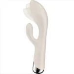satisfyer - spinning rabbit 1 estimulacion clitoris y punto g beige imagen 5 | karma sex