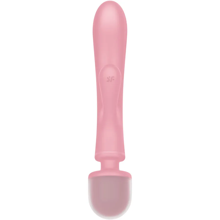 satisfyer - triple lover masajeador vibrador rabbit rosa imagen 4 | karma sex & shop