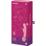 satisfyer - triple lover masajeador vibrador rabbit rosa imagen 7 | karma sex