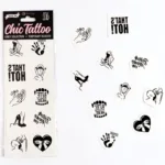 secret play - set de 10 tattoos temporales kinky collection imagen 2 | karma sex & shop