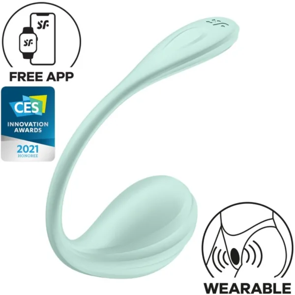 satisfyer - smooth petal estimulador punto g verde agua app gratuita imagen 1 | karma sex & shop