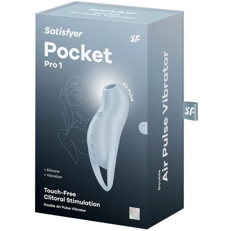 satisfyer - pocket pro 1 estimulador clítoris azul claro imagen 5 | karma sex & shop