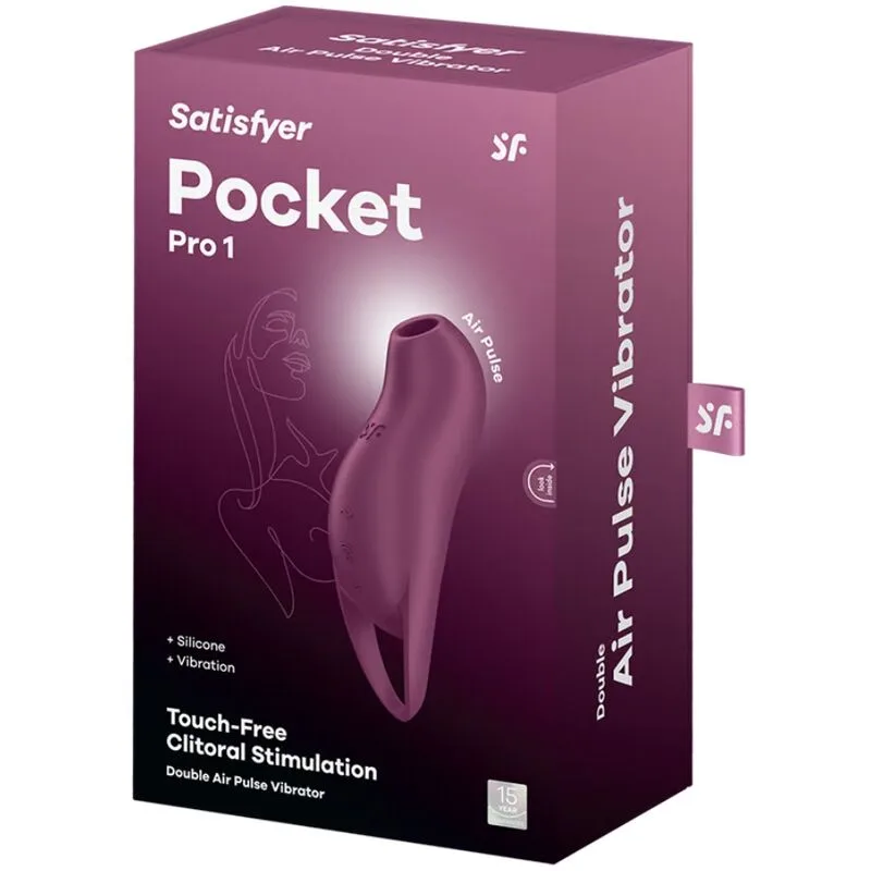 satisfyer - pocket pro 1 estimulador clítoris granate imagen 5 | karma sex & shop