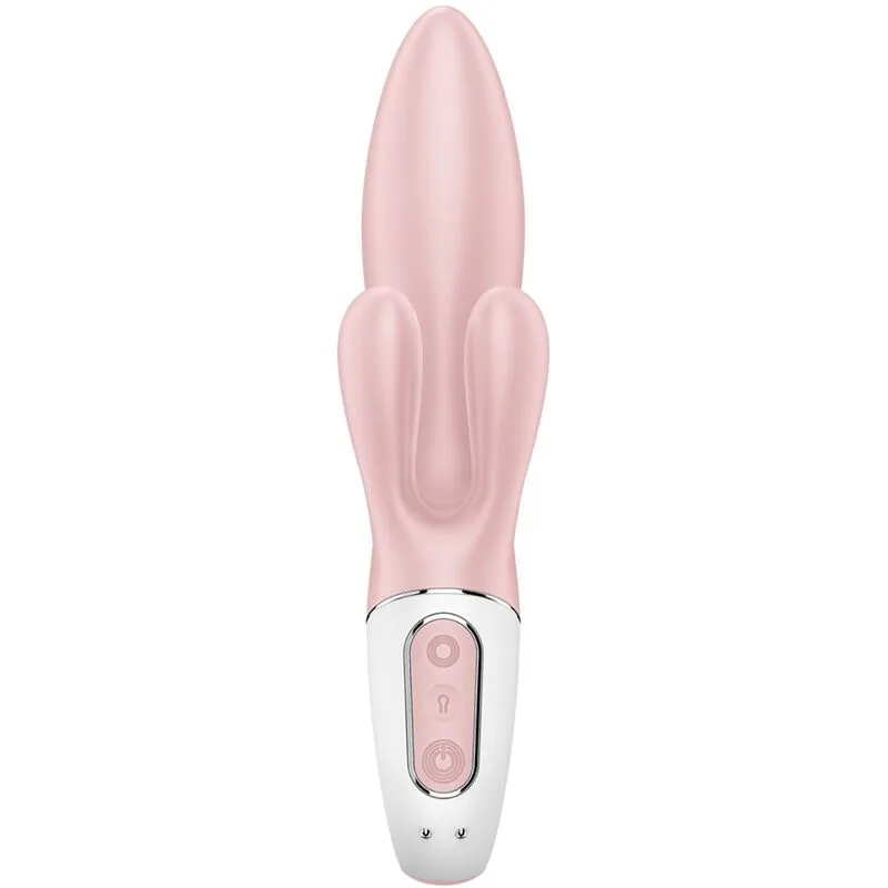 satisfyer - air pump bunny 3 inflable vibrador rabbit rosa imagen 2 | karma sex & shop