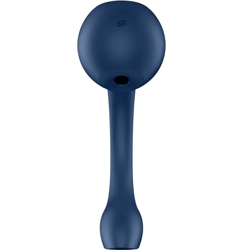 satisfyer - pro+ wave 4 estimulador punto g & air pulse aplicación gratuita azul oscuro imagen 3 | karma sex & shop