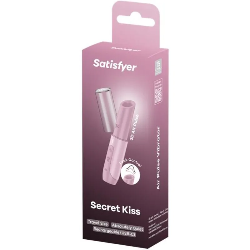 satisfyer - secret kiss estimulador clítoris por ondas rosa imagen 6 | karma sex & shop