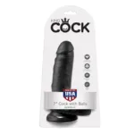 king cock - 7 pene realístico negro 17.8 cm imagen 1 | karma sex & shop