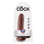 king cock - 7 pene realístico marrón 17.8 cm imagen 1 | karma sex & shop